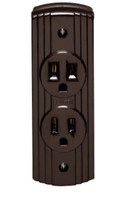 LEVITON Leviton Mfg Co C20-05238-000 Duplex Outlet Nema 5-15R Brown