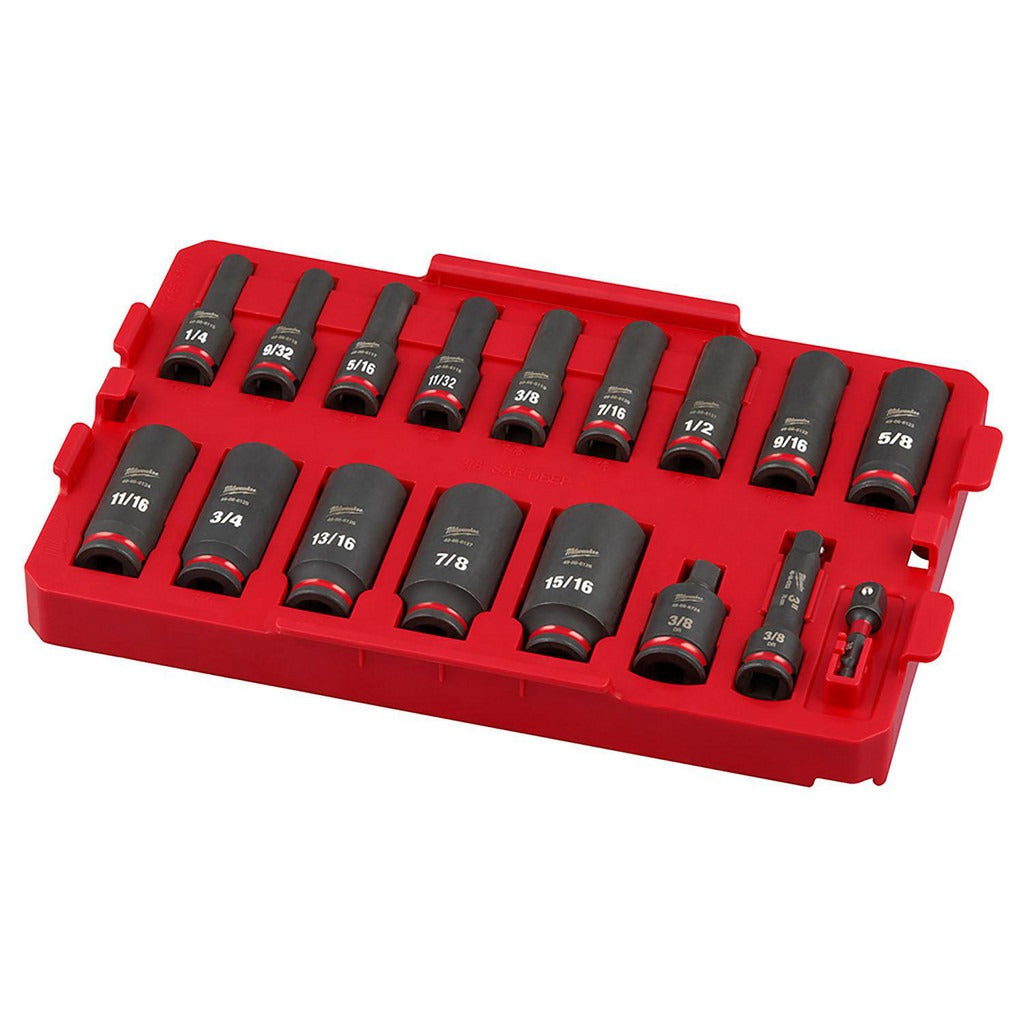 MILWAUKEE Milwaukee Tool 49-66-6815 Impact Socket Set 17 Pc 3/8 in