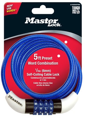 MASTER LOCK Master Lock Co 8152ASTWD Bike Cable Combination Lock