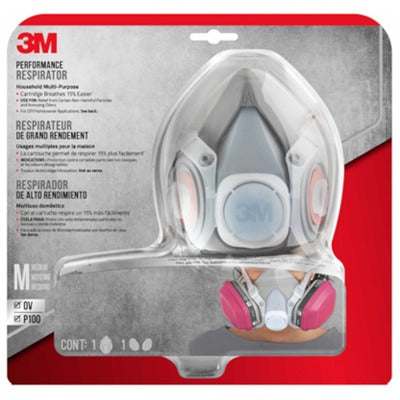 3M 3M 65021H1-DC Multi-purpose Respirator OV/P100 4 Pack