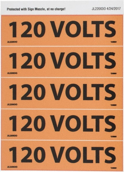 ACCUFORMNMC Accuformnmc JL22003O 120 Volts Energy Source Label 25pk
