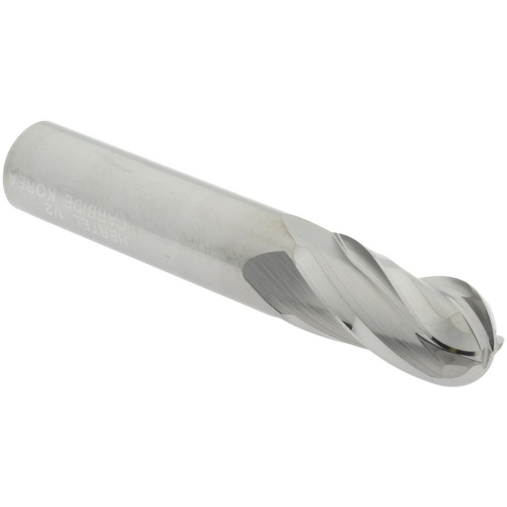 HERTEL Hertel E5250032 Ball End Mill 0.5 in 4 Flute Solid Carbide