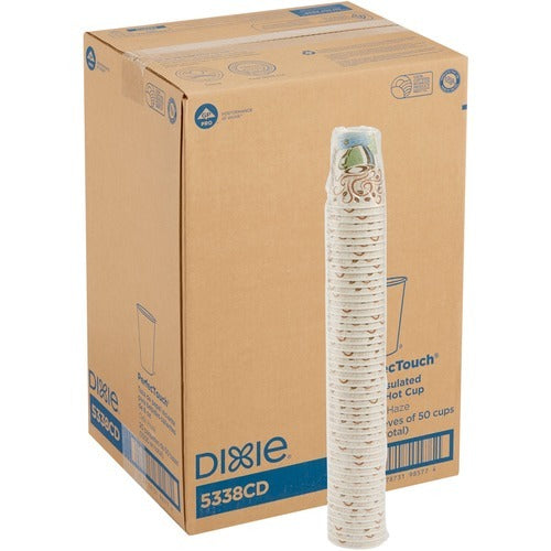DIXIE Dixie Foods DXE5338CDCT 8 Oz Insulated Hot Paper Cup 20ct