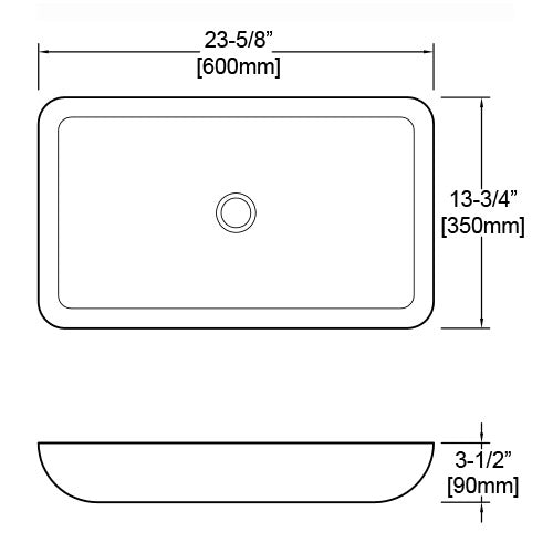 DAKOTA Dakota Plumbing Products DSE-SRV03W Vessel Sink White