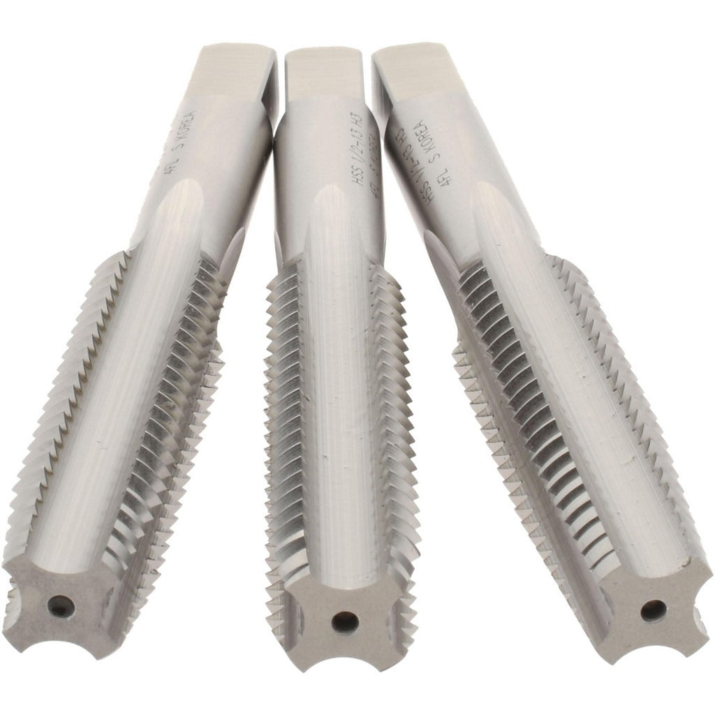 HERTEL Hertel K008929AS Tap Set 1/2-13 Unc 4 Flute Hss 3 Pc