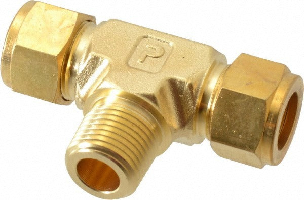 PARKER Parker 10MBT8N-B Compression Male Branch Tee 1/2 in Brass