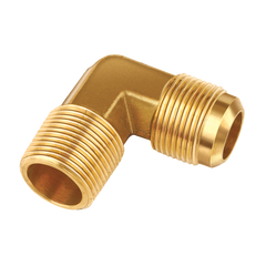 JB Industries E1-6B Brass 90 Degree Elbow, 3/8 Flare x 1/4 MPT