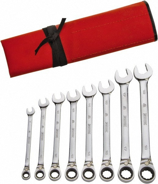 PROTO Proto JSCVMT-8S Ratcheting Combo Wrench Set 8 Pc Metric