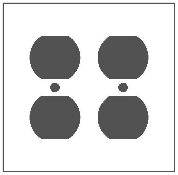 MULBERRY METAL PRODUCTS Mulberry Metal Products 98102 Standard Receptacle Wallplate 2-Gang (4.5 in x 4.562 in)
