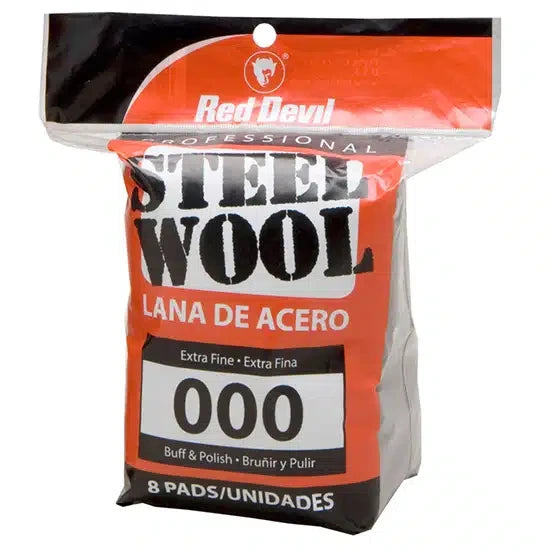 RED DEVIL Red Devil 0321 Steel Wool Extra Fine #000 8 Pack