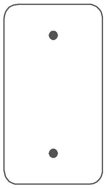 MULBERRY METAL PRODUCTS Mulberry Metal Products 75151 Blank Wallplate 1-Gang Princess Size 5 in x 2.75 in
