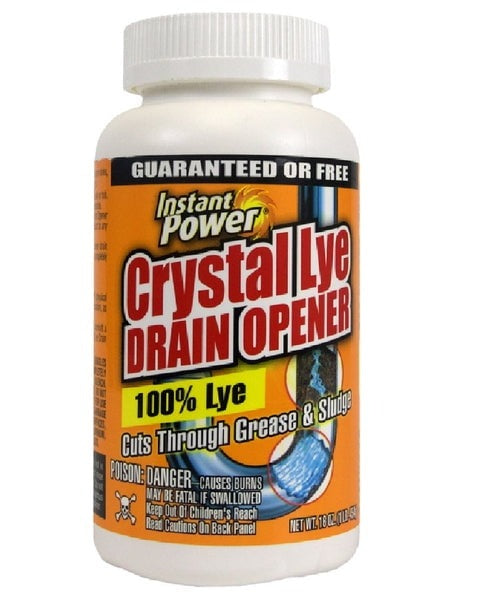 INSTANT POWER Instant Power 1650 Crystal Lye Drain Opener 100% Lye (1 lb)