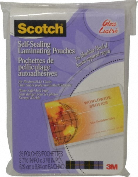 3M Scotch 7000122971 Business Card Id Protector Pouch 25pk