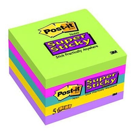 3M 3M MMM6545SSUC Super Sticky Notes 3 x 3 (5 Pads) 6545SSUC