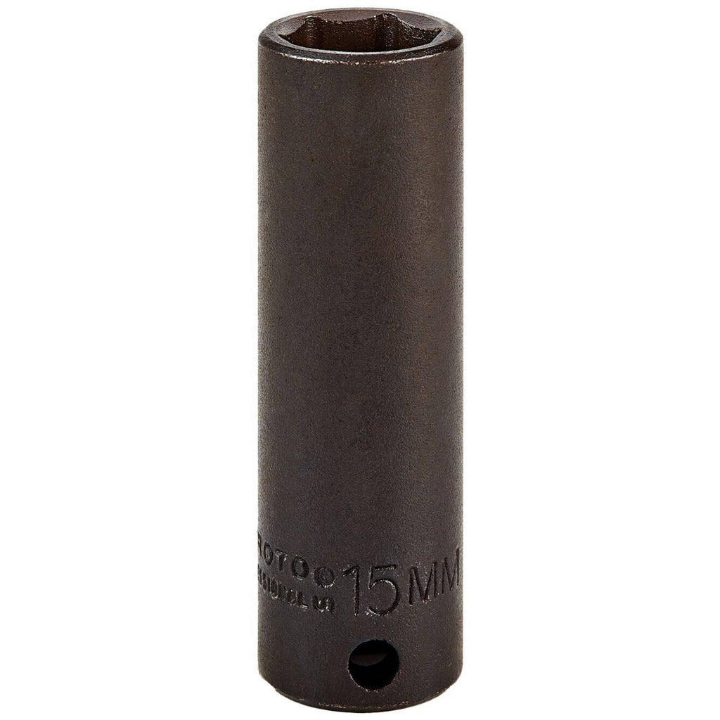 PROTO Proto J7015M Impact Socket 3/8 in Drive 15mm 6-point