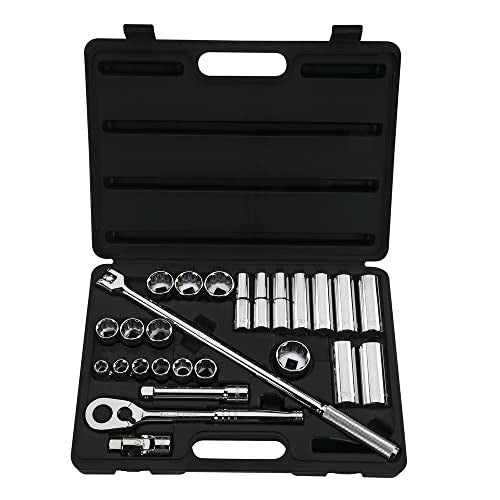 STANLEY Stanley 85-434 1/2-inch drive socket set (26-piece)