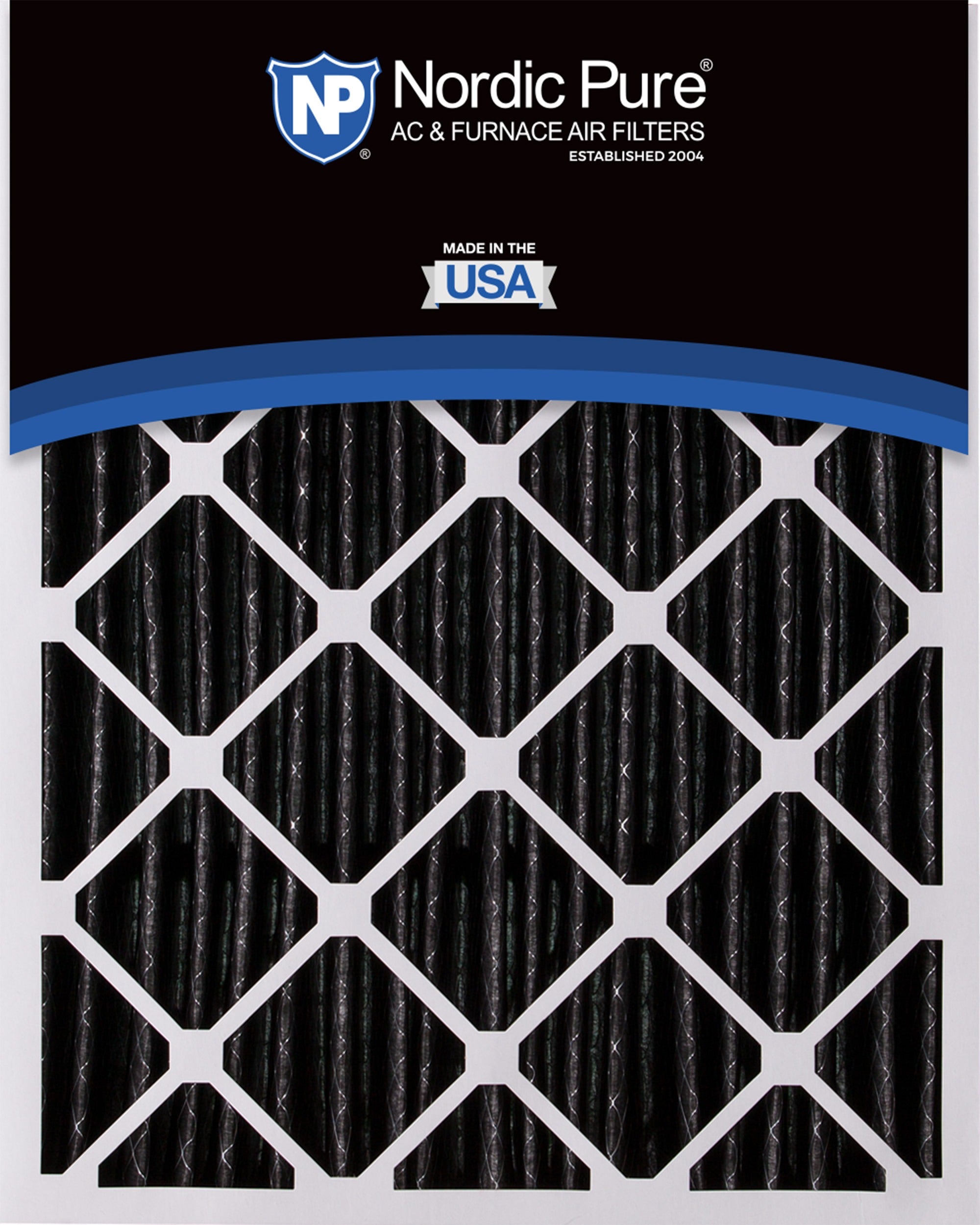 NORDIC PURE Nordic Pure 20x25x5LXREDPM12C-2 Merv 12 Pleated Carbon Filter 2 Pack