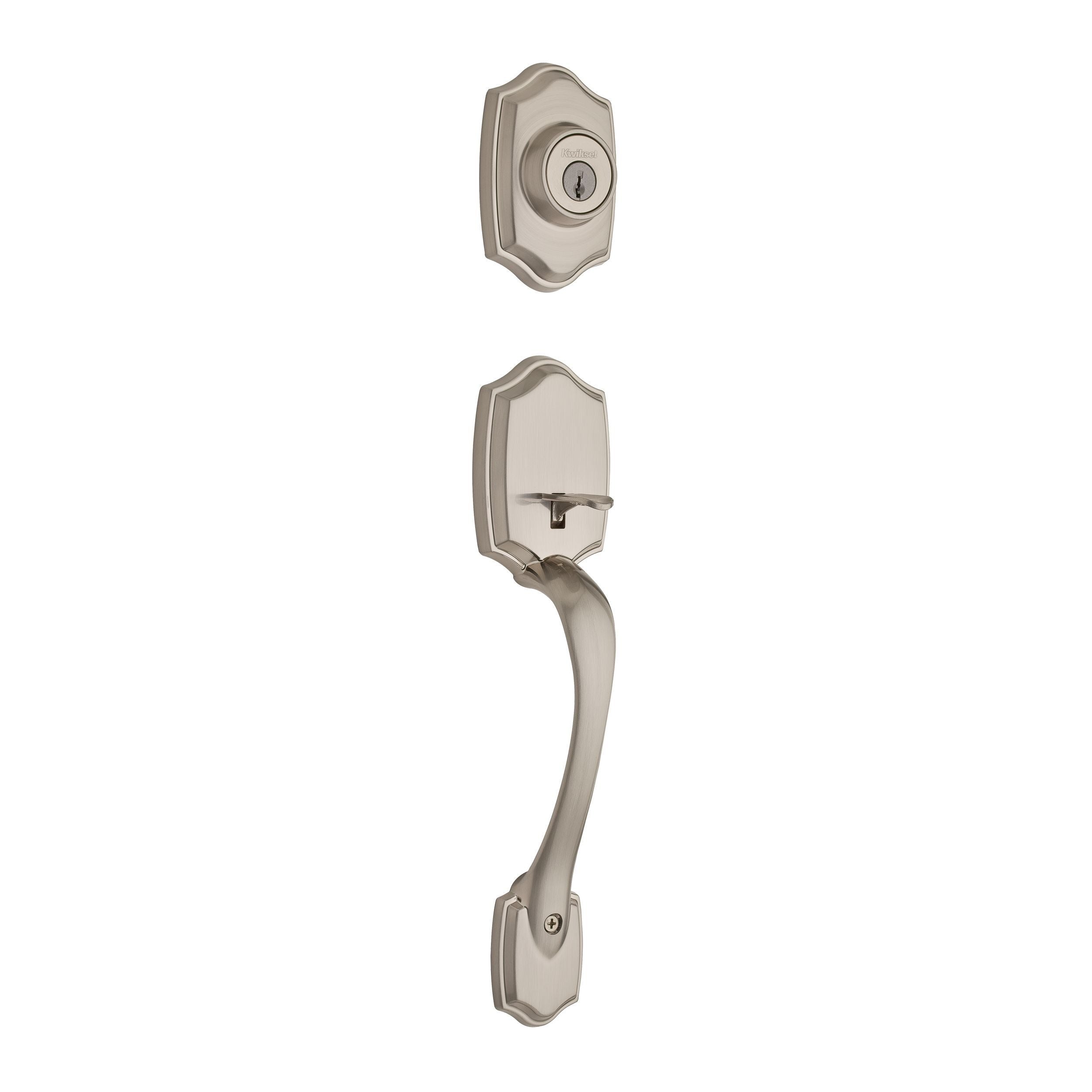 KWIKSET Kwikset 687BWLIP-15.DS Belleview Exterior Handleset Satin Nickel