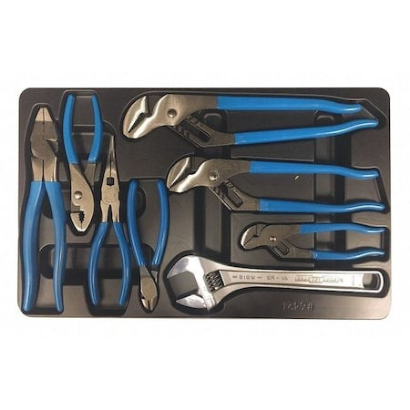 CHANNELLOCK Channellock GS-27 8pc Straight Jaw Plier Set with Wrench (8 pc)