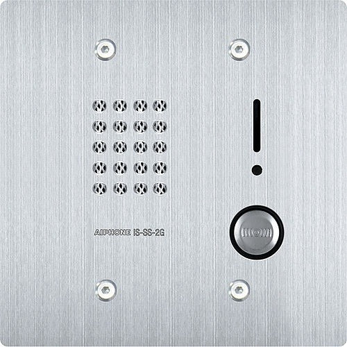 AIPHONE Aiphone IS-SS-2G 2-gang Stainless Steel Intercom Station