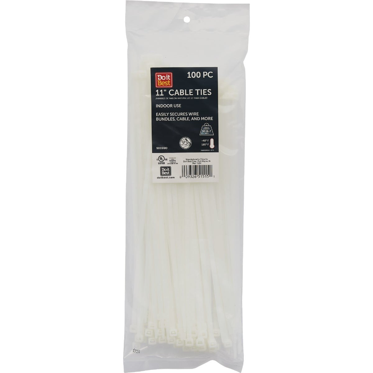 BSC PREFERRED Bsc Preferred LH-S-280-11 Natural Cable Ties Ul Csa