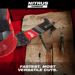 Milwaukee Tool 49-25-1571 NITRUS CARBIDE Extreme Materials Universal Fit OPEN-LOK Multi-Tool Blade 1PK