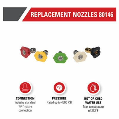 SIMPSON Fna Group 80146 Quick Connect Nozzle Set 4500 Psi