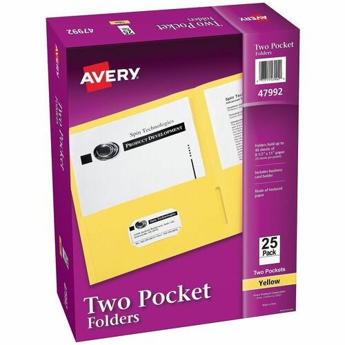 AVERY Avery AVE47992CT 2-pocket Letter Size Folder 125 Ct