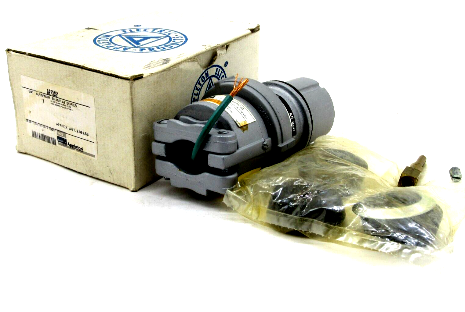 APPLETON Appleton AEP3461 Style-2 grounding 4-pole clamping ring plug 30 A (5/8-3/4 in)