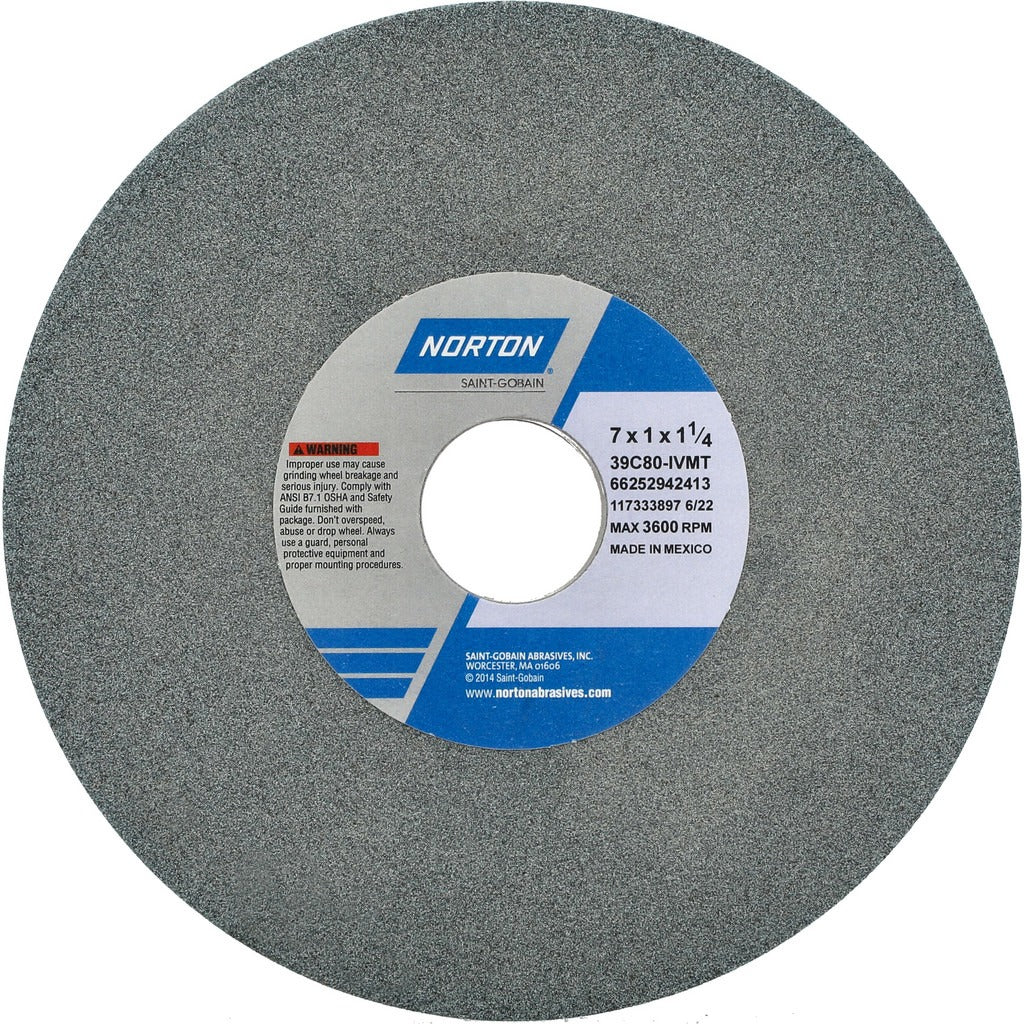 NORTON Norton 66252942413 Surface Grinding Wheel 80 Grit 7in