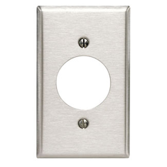 Leviton 84028 1-Gang Wallplate Stainless Steel Flush Mount 2.15 Inch Hole