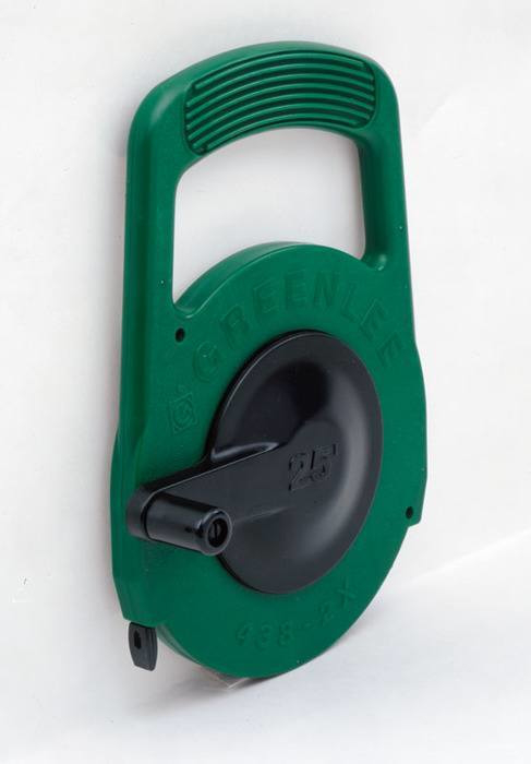 Greenlee 438-2X Fish Tape 1/4 x 25ft Steel Crank Handle Winder Case