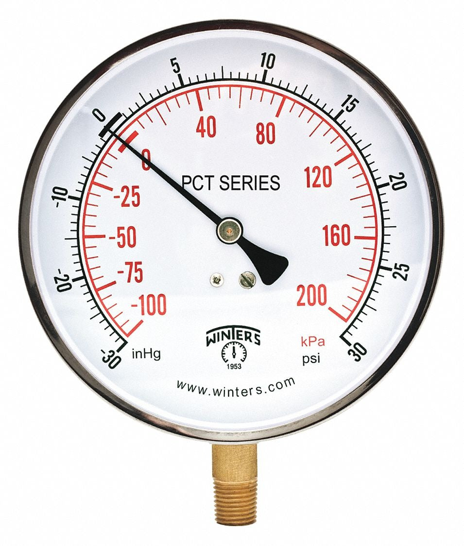 WINTERS INSTRUMENTS Winters Instruments PCT329 PCT Contractor Pressure Gauge (4.5 inches Dial)