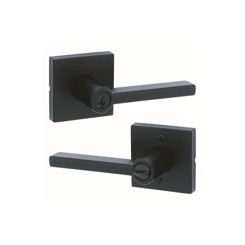 KWIKSET Kwikset 740HFLSQT-514S Halifax Lever Entry Lock Matte Black