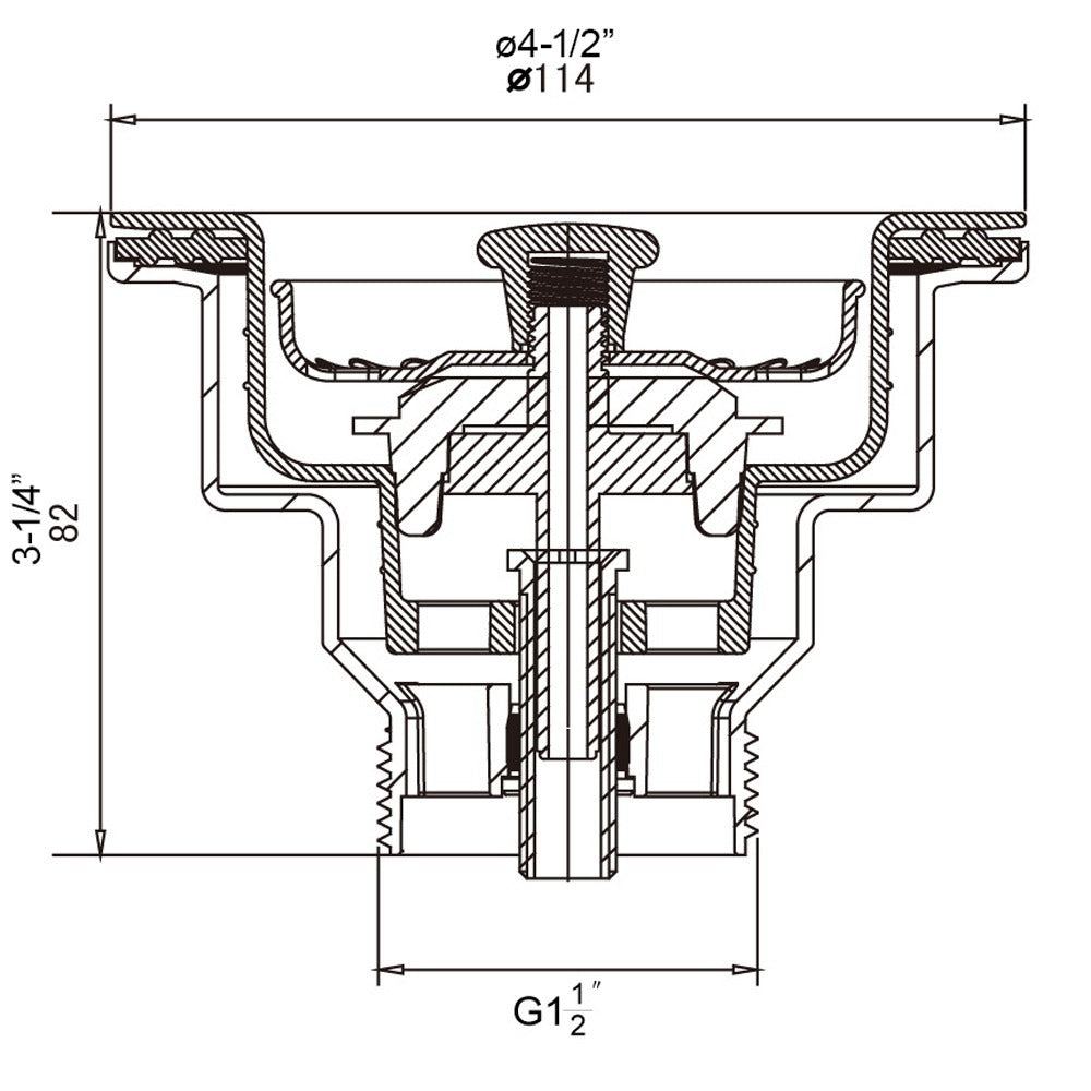 DAKOTA Dakota Plumbing Products DSA-PBSMO Push Pull Basket Strainer Mocha