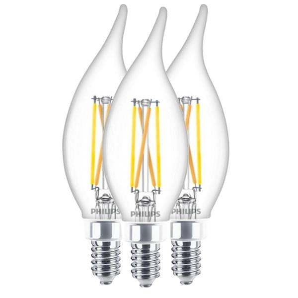 PHILIPS Philips 566687 BA11 Antique Filament LED Bulb 5W (3 Pack) Replaces 60W
