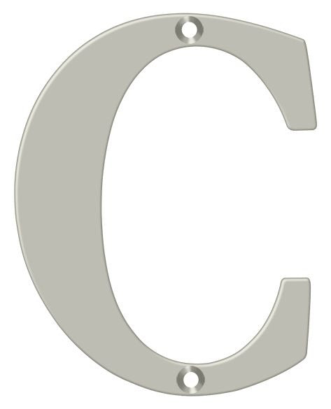 DELTANA Deltana RL4C-15 Residential Letter C Satin Nickel