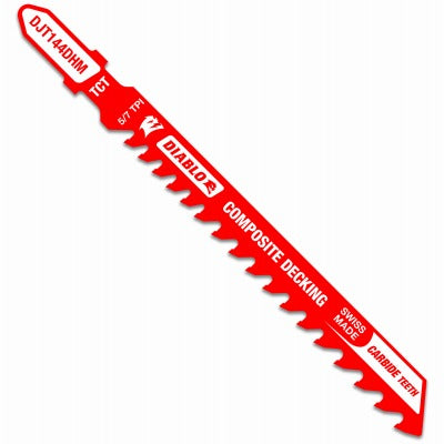 DIABLO Freud DJT144DHM 4 in 5/7 Tpi Carbide T-shank Jig Saw Blade 5 Pack