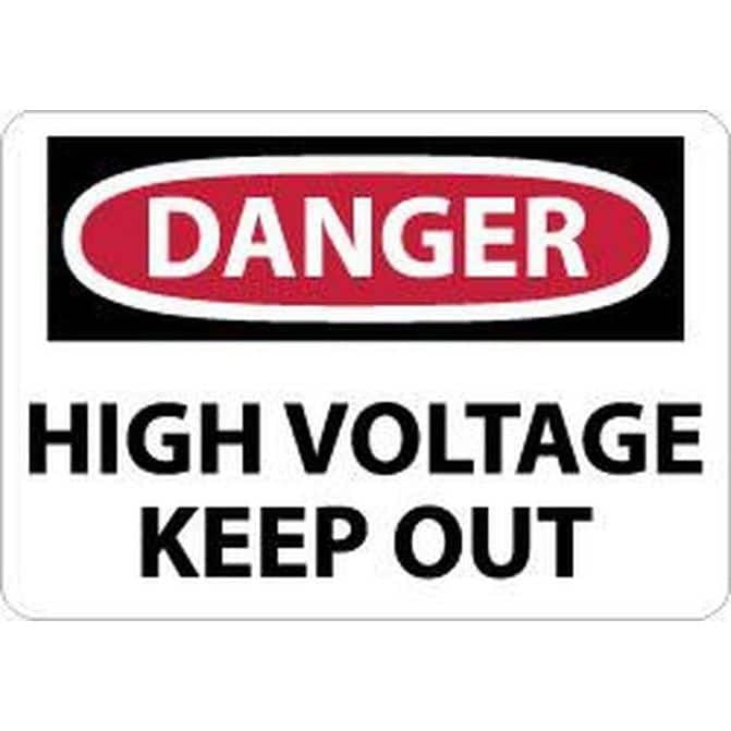 ACCUFORMNMC Accuformnmc D139R Danger High Voltage Keep Out Sign 7 x 10 in