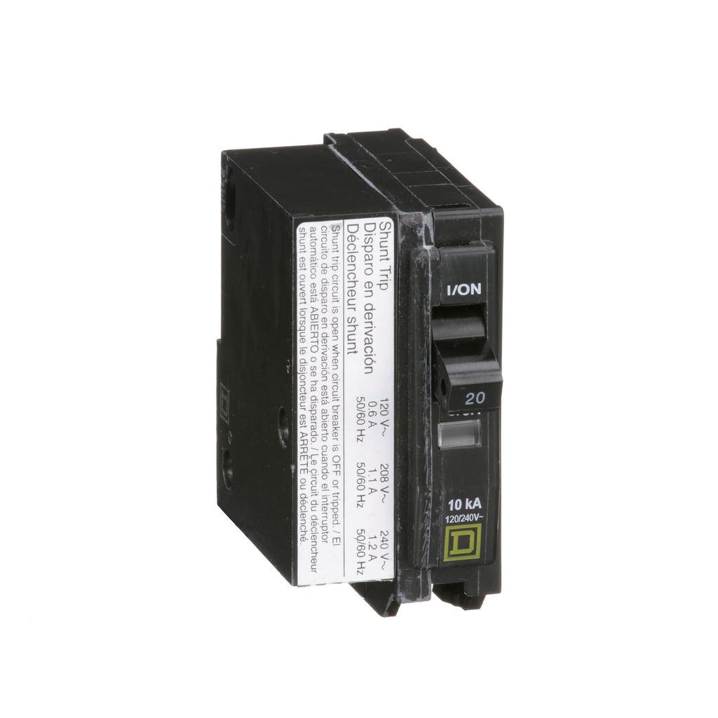 Square D QO1201021 Miniature Circuit Breaker 20A 120/240V 1P Plug-On