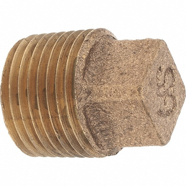 MERIT BRASS Merit Brass X117A-06 Brass Square Head Plug 3/8 in