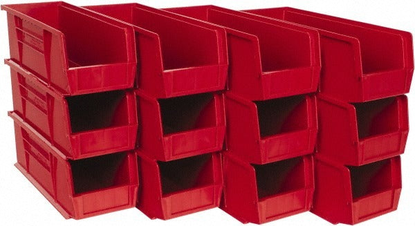 QUANTUM STORAGE SYSTEMS Quantum Storage QUS234RDCS Hopper Stacking Bin Red 12 Pack