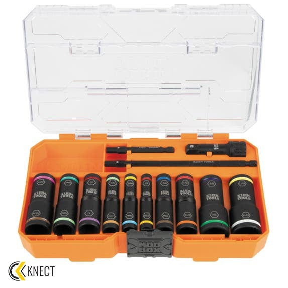 KLEIN TOOLS KLEIN TOOLS 65239-VAC KNECT Flip Impact Socket Set SAE and Metric