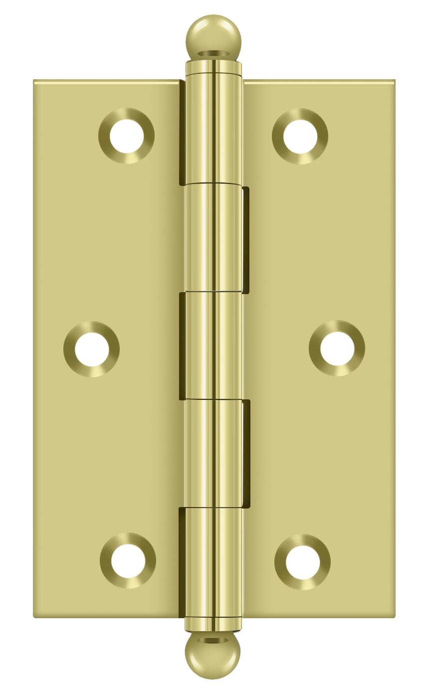 DELTANA Deltana CH3020U3 Hinge Ball Tips 3x2 in Bright Brass