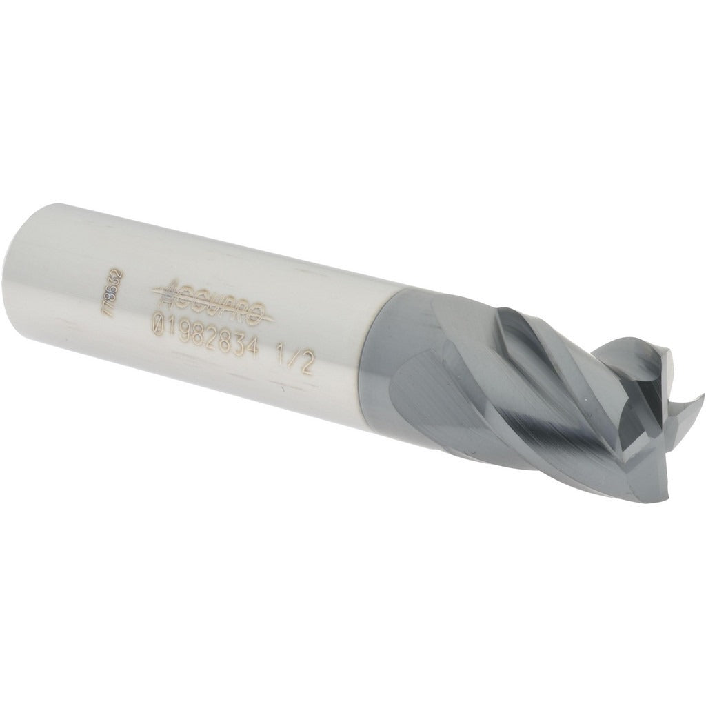 ACCUPRO Accupro 12182946 Square End Mill 0.5in 4 Flute Carbide Altin