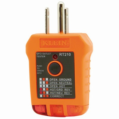 KLEIN TOOLS Klein Tools RT210 Gfci Receptacle Tester 110 125V Ac