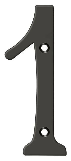 DELTANA Deltana RN4-1U10B 4 Inch Solid Brass House Number Oil Rubbed Bronze