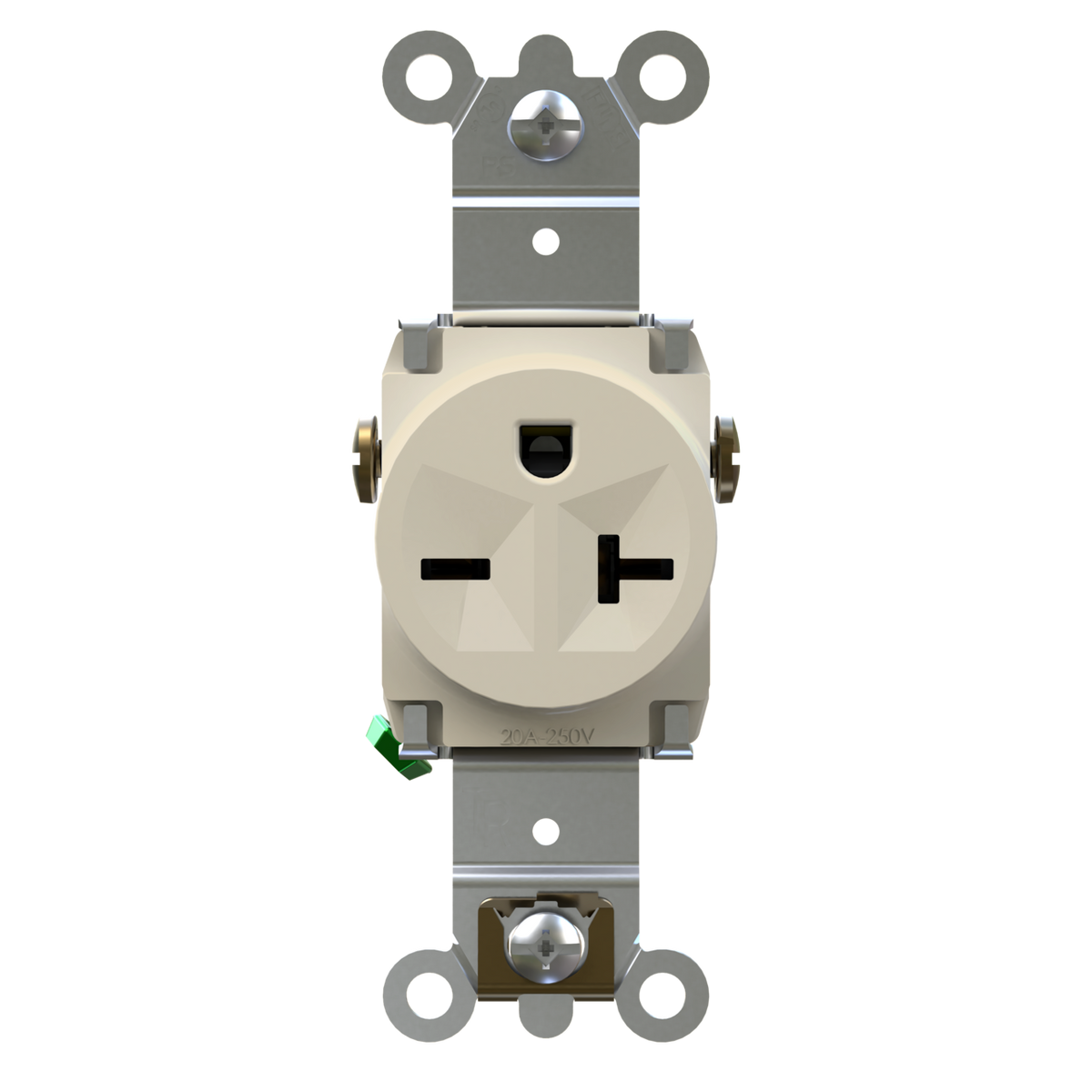 PASS & SEYMOUR Pass and Seymour TR5871LA Tamper-Resistant Single Receptacle 20A/250V (Side/Back Wire) TR5871LA