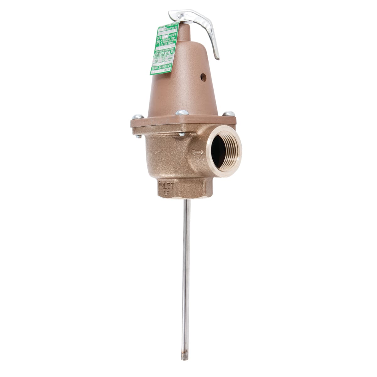 Watts 0121587 1 Lead Free Automatic Reseating Temperature And Pressure Relief Valve 125 psi 210 degree F