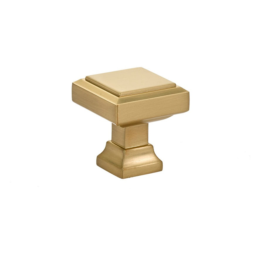 EMTEK Emtek 86295US4 Geometric Square Cabinet Knob Satin Brass